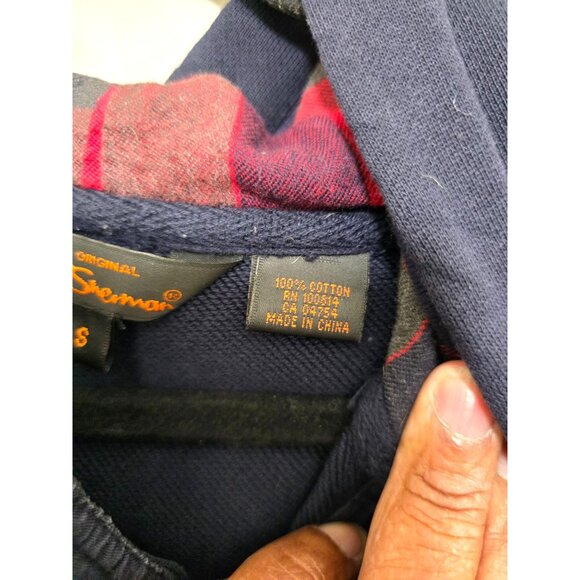 Ben Sherman Men's Navy Pullover Hoodie Front Kangaroo Pocket Size S - Picture 10 of 11